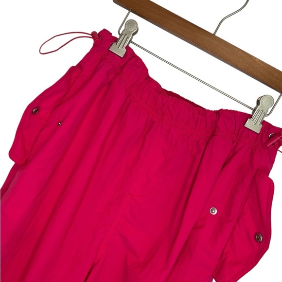 LOVETREE Vibrant Pink Nylon Windbreaker Drawstring Pants, Size L - Picture 6 of 11